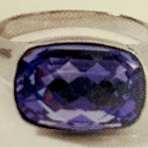 TOUCHSTONE CRYSTAL BY SWAROVSKI TANZANITE RING